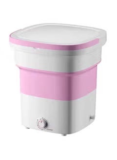 Buy Portable Mini Folding Clothes Washing Machine 1.8 kg 135 W Mini wash 111 Pink/White in UAE