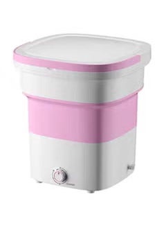 Buy Portable Mini Folding Clothes Washing Machine 1.8 kg 135 W Mini wash 111 Pink/White in UAE