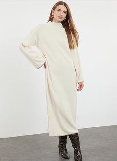 Buy Beige Sewing Detailed Long Knitwear Dress TCTAW25EB00001 in Egypt