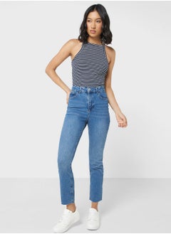 اشتري Woman Vintage Straight High Waist Jeans في الامارات