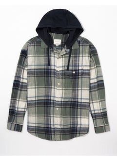 اشتري AE Super Soft Hooded Flannel Shirt في الامارات