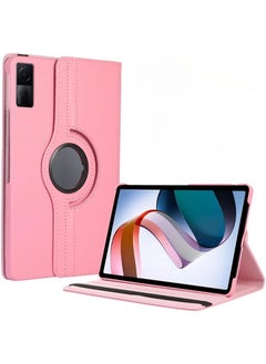 اشتري Compatible with Redmi Pad SE 11 inch 2023 Tablet Protector Pebbled Rotating 360 Solid Color Protective Case Holster (Pink) في السعودية