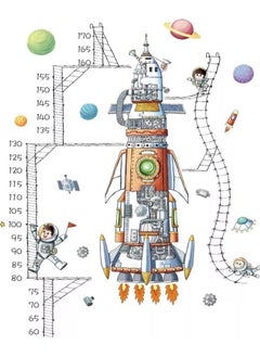 Buy Spaceship Astronaut Measurement Height Ruler Cartoon Art Height Wallpaper Early Education Layout Height Paste Children Room Kindergarten Wall Decoration Wall Paste in UAE