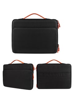 اشتري 13.3 Inch Laptop Sleeve Case Protective Bag Notebook Carrying Case Handbag Waterproof Computer Bag Cover with Handle for MacBook Air/MacBook Pro 13(Black) في السعودية