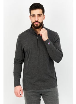 Buy Men Sportswear Fit Long Sleeve Outdoor Sweatshirts, Charcoal Grey in UAE