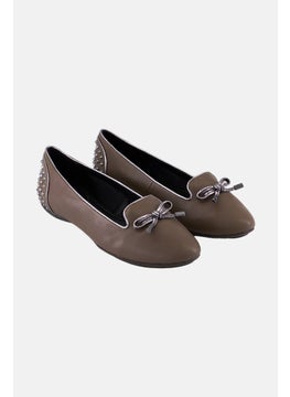 Buy Women Charlene Slip On Flats, Taupe in UAE