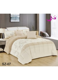 Buy 6 Pieces Winter Comforter Set One Velvet Side And One Side Fur Queen Size 230x250 cm in Saudi Arabia