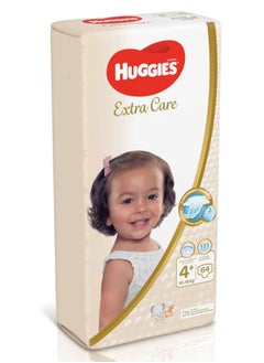 Buy Extra Care Baby Diapers, Size 4+, 10-16 kg, 64 Diapers in Saudi Arabia