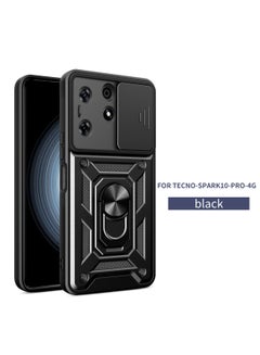 اشتري Phone Cover for Tecno Spark 10 Pro 4G with Slide Camera Cover Military Grade Drop Protective Phone Case with Magnetic Car Mount Holder في السعودية