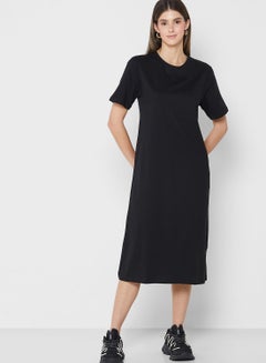 Buy Relaxed Round Neck Midi Dress in UAE