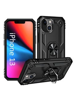 Buy Protective Case For iPhone 13 Heavy Duty Armor with Magnetic Ring Stand in Saudi Arabia