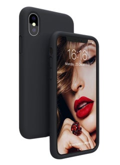 اشتري Case for iPhone X/iPhone Xs, [7FT Drop Protection] [Soft Anti-Scratch Microfiber Lining] Liquid Silicone Gel Rubber Phone Case, Full Body Drop Protection Cover Case, 5.8 inch, Black في الامارات