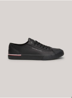 Buy Men's Signature Trim Logo Trainers -  Leather mix upper, Black in Saudi Arabia