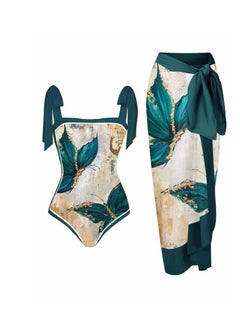 Buy Women's Beach Vacation Style Covered Belly Swimsuit in Saudi Arabia