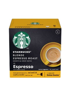 Buy 12-Piece Smooth and Sweet Notes Blonde Espresso Roast Coffee Capsules 11.2 x 12.4 x 11.067 cm 12398741 in Saudi Arabia