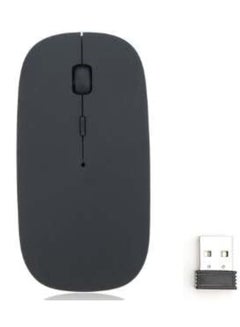 Buy 2.4GHz Wireless Form Fitting Ergonomic Curved Cordless USB Optical Mouse for Apple MacBook Air Pro Black in UAE
