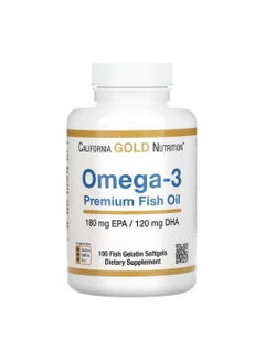 Buy Premium Omega-3 Fish Oil 100 Fish Gelatin Softgels in Saudi Arabia