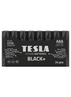 Buy AAA Battery Black+ Alkaline - Plus Extra Energy Batteries Shrink Foil LR03/1.5V Pack of 24 in UAE