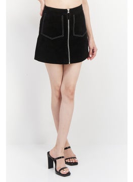 Buy Women Plain Mini Skirts, Black in UAE