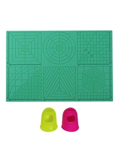 Buy 3-Piece 3D Drawing Template Copy Board Set Green/Neon/Pink in UAE