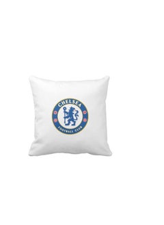 Buy Square pillow with “Chelsea Football Club logo” print, white, size 40x40 cm in Saudi Arabia