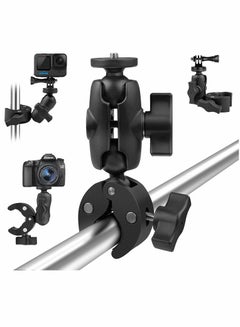 Buy Camera Clamp for GoPr 10 Clamp Mount Double Ball Head Adapter 360 Degree Rotation Action Camera Clamp in UAE