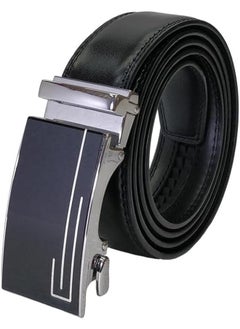 اشتري Mens Autolock Leather Belt - Ratchet Dress Belt with Auto Lock for Perfect Fit (34, Classic Black) في الامارات