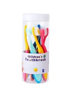 Buy 8-Piece Kids Toothbrush Set Soft Bristle Durable Brushes with Storage Cup Easy to Clean Boys Girls Cute Toothbrush Set for Travel Out Multicolour in UAE