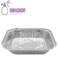 Buy 30-Pieces Disposable Aluminum Foil Baking Pan Cake Pan Cake Tray for Oven Baking Cooking Air Fryer Liners Oil-proof Water-proof Food Grade Aluminum Foil For Baking Frying Grilling Roasting Microwave in Saudi Arabia