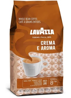 اشتري Lavazza Crema E Aroma Whole Bean Coffee Blend, 2.2-Pound Bag , Balanced medium roast with an intense, earthy flavor and long lasting crema, Non-GMO في الامارات