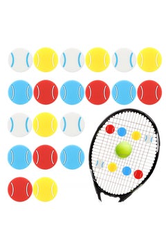 Buy 20 Pieces Tennis Racket Dampener, Tennis Racket Vibration Dampener, Cute Tennis Dampener Funny Soft Silicone Tennis Racquet Dampeners, for Tennis Gift, Assorted Designs, Made of Soft Silicone Material in UAE