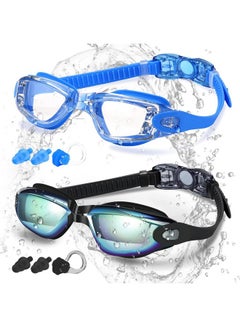 Buy Swim Goggles 2 Pack Swimming Goggles For Men Women Goggles Swimming Adult Youth Teen Kids Anti Fog Pool Goggles in Saudi Arabia