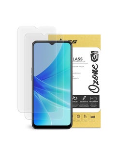 Buy Tempered Glass for OPPO A57 4G / 5G Screen Protector HD Full Coverage - Pack of Two - Clear in UAE