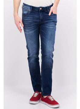 اشتري Men Skinny Fit Wash Stretchable Denim Jeans, Wash Blue في السعودية