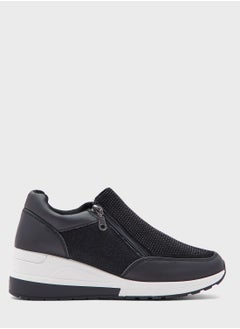 Buy Zip Up Low Top Wedge Sneaker in Saudi Arabia