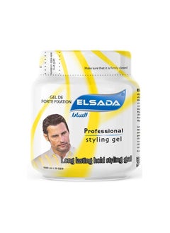 Buy Professional Styling Gel Long Lasting Hold Hair Styling Yellow 1000 Ml in Egypt