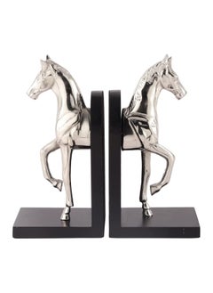 Buy Trotting Horse Bookend -bookends-Decorative book ends horse,horse book holder, Silver book holder,Book Shelf Accent,Decoration for Library Office Home (Silver) in UAE