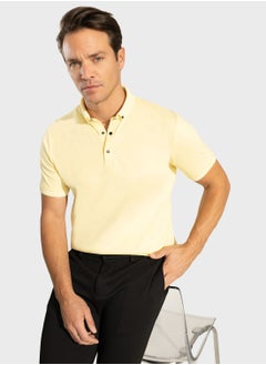 اشتري Slim Fit Polo Neck Short Sleeve T-Shirt في الامارات