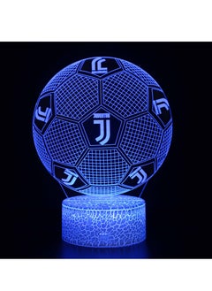 اشتري Five Major League Football Team 3D LED Multicolor Night Light Touch 7/16 Color Remote Control Illusion Light Visual Table Lamp Gift Light Team Juventus في الامارات