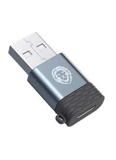 اشتري محول موصل أخضر ليون Type-C إلى USB - أسود/فضي في الامارات