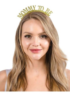 Buy Mommy To Be Gold Glitter Baby Shower Headband in Saudi Arabia