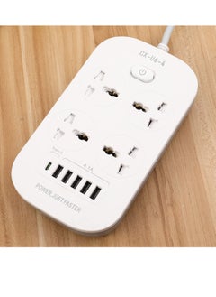 Buy TYCOM power Strip Surge Protector with USB- Extension Cord Flat Plug with Wide 4 AC Outlet and 5 USB + 1 PD port Small Desktop Station with 6 ft Power CordCompact Socket(4G5U1PD-U6) in UAE