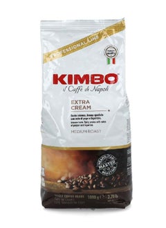 Buy Professional Line Extra Cream Medium Roast Whole Coffee Beans Brown 1 kg KIM140014 in Saudi Arabia