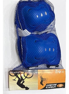Buy Elbow knee wrist protective gear pads for kids blue in Egypt