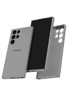 Buy Premium Soft Liquid Silicone Case Cover For Samsung Galaxy S23 Ultra 5G 2023 Grey in UAE