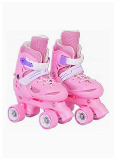 Buy Track Shoes Inline Skates Single and Double Row Adjustable Skating Shoes Roller Skates Skates Children Skates (Color : Pink) in Saudi Arabia