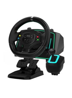 اشتري 270° Gaming Racing Wheel with Pedals Paddle and Gear Shifters, Gaming Steering Wheels Driving Sim Car Simulator for PC, PS3, Switch, Android TV في السعودية