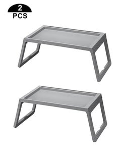 Buy Gray folding bed table set 2 pieces in Saudi Arabia