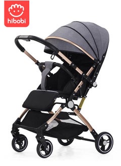 Buy Portable Foldable Luxury Multi-Function Baby Stroller Reversible Handle Anti-Shock Springs in Saudi Arabia