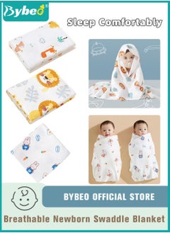 Buy 3 PCS Baby Swaddle Blanket for Newborn Infant Swaddling Wrap Babies Sleeping Bag for Boy Girl Soft Cotton Sleep Sack in Saudi Arabia